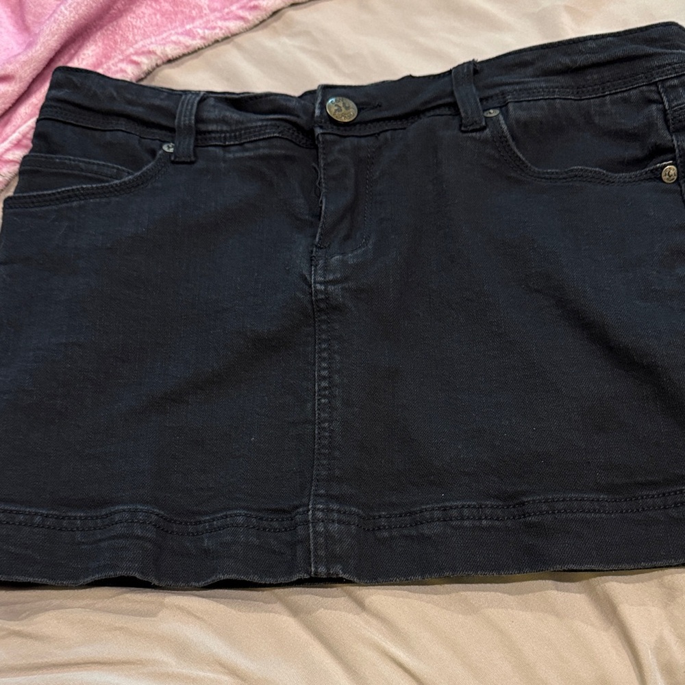 C & VClassic Black Denim Mini Skirt